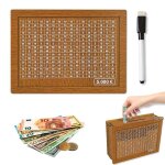 Tirelire rutilisable en bois avec marqueur pour encourager les enfants  commencer  conomiser - grand ...
