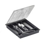 Tiroir coulissant cuisine pour comptoir de cuisine avec 5 compartiments couverts couverts et couverts ...