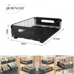 Tiroir coulissant quiienclee panier de cuisine 38 * 25 * 10cm avec rail sous �vier noir