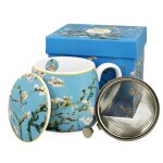 Tisani�re mug tonneau porcelaine vincent van gogh (amandier en fleurs) - 10x9 cm (430 ml) [r8759]