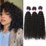 Tissage bresilien boucle 16 pouces(40. 64cm)tissages cheveux humain lot 3 piecesmeches bresiliennes naturel ...