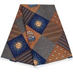 Tissu africain imprim wax de 6 yards tissu ankara africain pour robe de soire - type 0056