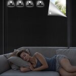 Tissu occultant pour fenetre 100% blackout 140x254cmcouche thermique dcoupage facileinstallation ventouses ...