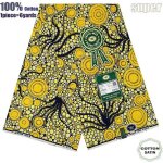 Tissu - super wax - hollandais african wax fabric - 6 yards - haute qualit� pour robe de mariage et blazer ...