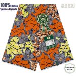 Tissu - super wax - hollandais african wax fabric - 6 yards - haute qualit� pour robe de mariage et blazer ...