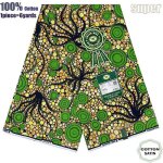 Tissu - super wax - hollandais african wax fabric - 6 yards - haute qualit� pour robe de mariage et blazer ...