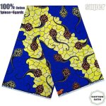 Tissu - super wax - hollandais african wax fabric - 6 yards - haute qualit� pour robe de mariage et blazer ...