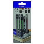 Tivoly ? 5 lames de scie sauteuse makita ? coupe pr�cise ? coupe rapide ? pour bois tendre ? pour bois ...