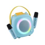 Tnb altavoz karaoke bluetooth 10w rechargeable 5h + 2 micr�fonos inal�mbricos azul