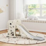 Toboggan 3 en 1 enfant avec mur descalade & panier de basket - pliable - int�rieur / ext�rieur - jeu ...