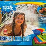 Toboggan aquatique gonflable pvc double piste - toboggan deau extrieur pour enfants - jeu de glissade ...