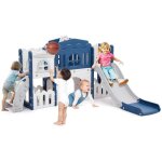 Toboggan pour enfant 8 en 1 avec �chelle descalade panier de basket t�lescope et tunnel de jeu pour enfants ...