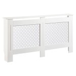 Toboli habillage de radiateur blanc 152 x 19 x 82 cm cache - radiateur en mdf habillage en bois pour ...
