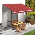Toile dauvent - store banne orange et marron 450x300 cm shl95550