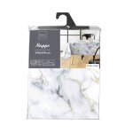Nappe toile cirée rectangulaire - 150 x 240 cm - marquina métallisé - gris Nappe toile cirée rectangulaire - 150 x 240 cm - marquina métallisé - gris