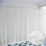 Toile de fond en tulle - 3 x 3 m - blanc - rideau photographique - pour mariage anniversaire f�te no�l ...
