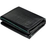 Toile anti mauvaises herbes - geotextile - 2m x 5m - barrire anti racine - permable  leau - noir