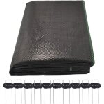 Toile de paillage - kcvv - mod�le42207 - 2x10m - polypropyl�ne 150g / m� - perm�able � leau