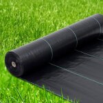 Toile de paillage - bache noire agricole - 18 x 91 m - tissu permable - anti - mauvaises herbes - durable ...