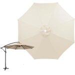 Toile de rechange  2. 7 m 8 baleines pour parasol de jardin terrasse cour plage piscine march (auvent ...