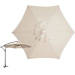 Toile de rechange  3 m 6 baleines pour parasol de jardin terrasse cour plage piscine march (auvent ...