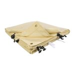Toile de rechange tonnelle adoss�e 4x3 m pe 180 g / m� 3 ?illets + crochets / �lastiques - beige - terre ...