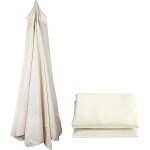Toile de rechange pour parasol toile ronde 3x3m 8 balles blancheblanc