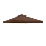 Toile de rechange pour pavillon tonnelle - 3x3m - polyester haute densit� - couleur caf�
