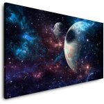 Toile tableau - 120x80 cm - espace - (pp1433) - canvas - lin - photo - art beaux - tropicale galaxie ...