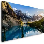 Toile tableau - montagne mer - (pp650) - canvas - lin - photo - art beaux - mount arbres for�t paysage ...
