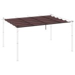 Toile de toit pour pergola - outsunny - 10 ?illets de drainage - tissu respirant - convient aux pergolas ...
