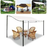 Toile de toit de remplacement pour tonnelle 300d �tanche blanc cr�me 26x25m sans support
