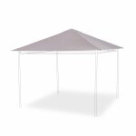 Toile de toit taupe pour tonnelle 3x3m elusa - toile de rechange pergola. toile de remplacement
