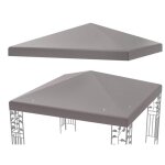 Toile pour tonnelle 3x3 - relax4life - polyester haute densit - protection solaire - anti - dcoloration ...