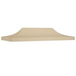 Toile de tonnelle - contemporain toit de tente de rception 6x3 m beige 270 g - m home87072