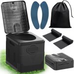Les toilettes portables sont livr�es avec 24 sacs jetables et un coussin de si�ge adapt�s au camping ...