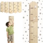 Toise en bois pour enfants - puzzle naturel - hauteur jusqu 200cm