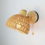 Tokius applique murale en rotin avec interrupteur lampe murale intérieure réglable en corde de papier ... Tokius applique murale en rotin avec interrupteur lampe murale intérieure réglable en corde de papier ...