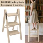 Tokius escabeau 3 marches pliable pied aluminium Échelle antidérapant petit et portable pour maison bureau ... Tokius escabeau 3 marches pliable pied aluminium Échelle antidérapant petit et portable pour maison bureau ...