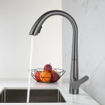 Tokius robinet cuisine pivotant � 360� avec douchette extensible - mitigeur deau chaude et froide en ...