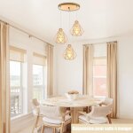 Tokius suspension industrielle moderne lustre 3 lampes e27 clairage plafond mtal luminaire suspendu ...