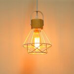 Tokius suspension luminaire industrielle moderne lustre suspension vintage en fer bois lampe e27 pour ...