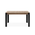 Tolosa - table extensible 4  6 personnes chne et noir 150x80x75