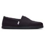 Toms alp fwd espadrilles homme noir - vegan coton recycl� semelle caoutchouc coupe large