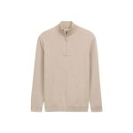 Tom tailor - pull col camionneur - beige - xl - beige - pulls gilets sweats &amp vestes homme