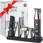 Tondeuse � barbe 5 en 1 pour homme sans fil moustache nez kit de coupe de cheveux kit de coupe de cheveux ...