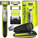 Tondeuse barbe et corps - philips - oneblade 360 - tanche - autonomie 60min - tui voyage inclus