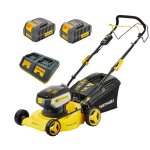 Tondeuse a batterie 80v (2x40v) - coupe 42cm - autotract�e + 4 batteries 2ah + chargeur - autonomie 500m2 ...