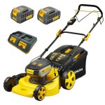 Tondeuse a batterie 80v (2x40v) - coupe 46cm - autotracte + 2 batteries 4ah + double chargeur - autonomie ...