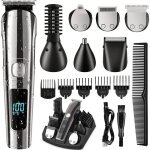 Tondeuse � cheveux tondeuse � barbe tondeuse � poils du corps rasoir �lectrique 11 en 1 pour hommes avec ...